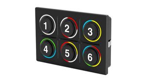 Rugged Keypad, 6 Keys, 6 Pins, J1939, IP6K9K, Multicolour