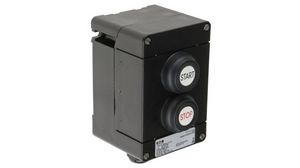 Push Button Control Station, 2 Cutouts, IP65, IP67