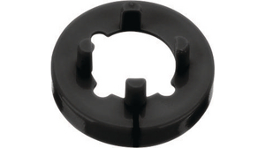 Nut Cover, Glossy, with Line, 14.5mm, Black