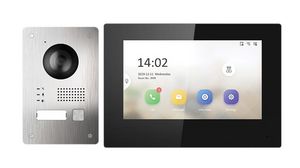 Video Door Intercom with Touchscreen Display, Fixed, 144°, 1920 x 1080, Silver / Black