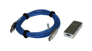 Kabel światłowodowy, AOC, Wtyk USB A - Wtyk USB A, 20m, USB 3.0, Niebieski