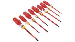 Phillips; Pozidriv; Slotted Insulated Screwdriver Set, 8-Piece