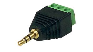 Jack Plug Adapter, 3.5mm - 3 Pole Screw Terminal