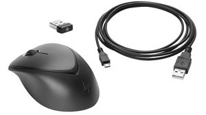 Mouse wireless PREMIUM 1600dpi Laser Ambidestri Nero