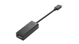 Adapter, USB-C Plug - DisplayPort Socket, 4096 x 2160, Black