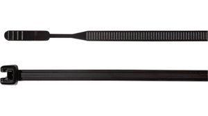 Opaska kablowa z otwartym zatrzaskiem 195 x 2.6mm, Poliamid 6.6, 80N, Czarny