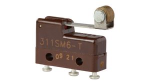 Microrupteur SM, 5A, 1CO, 0.39N, Levier à galet