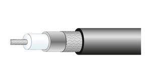 Kabel Koncentryczny PCW 2.8mm 50Ohm Miedź Czarny 100m