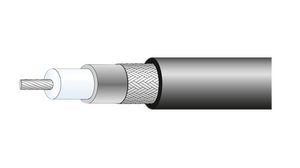 Kabel Koncentryczny PCW 3.15mm 50Ohm Miedź Czarny 100m