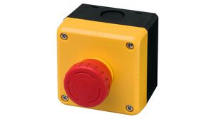 Emergency Stop Switch Assembly, 3NC + 1NO, Red / Yellow, IP65