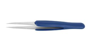 Tweezers with Rubber Grip ESD Stainless Steel Flat / Strong / Thick 120mm