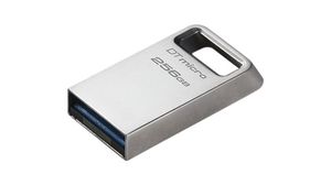 Nośnik pamięci USB, DataTraveler Micro, 256GB, USB 3.1, Srebrny