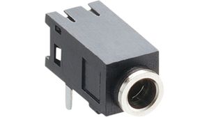Jack Panel Socket, Right Angle, Tin, 2.5 mm, Poles - 3
