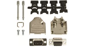 D-Sub Connector Kit, DA-15 Plug, Solder, SPCC
