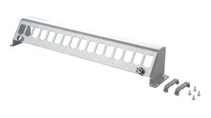 Empty Patch Panel Frame 16 Ports Screwed Assembly Grey