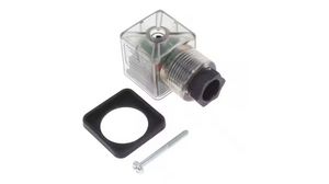 Valve Connector, Plug, Right Angle, Transparent, PG9, Contacts - 2