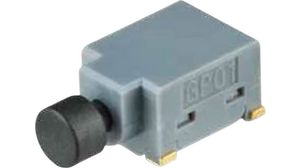 Ultra-Miniature Pushbutton Switch OFF-(ON) 1NO SMD Black / Grey