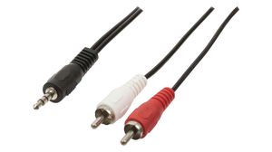Câble audio, Stéréo, Fiche jack 3.5 mm - 2 fiches RCA, 1m