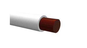 Gevlochten draden PVC 0.75mm² Blank koper Wit R2G4 100m