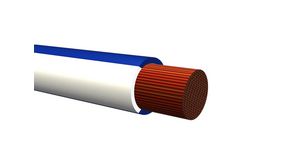 Fåtrådig ledare PVC 1.5mm² Naken koppar Blå/vit R2G4 100m