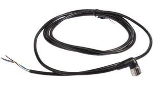 Right Angle Female 4 way M12 to Unterminated Sensor Actuator Cable, 2m