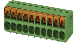 PCB Terminal Block, 5.08mm Pitch, Right Angle, Push-In, 8 Poles