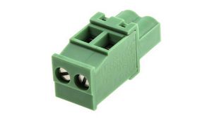 5.08mm Pitch 2 Way Pluggable Terminal Block, Plug, Cable Mount, Screw Down Termination