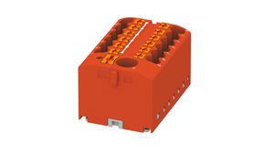 Terminal Block, Push-In, 13 Poles, 450V, 24A, 0.14 ... 10mm², Red