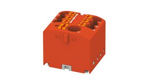 Terminal Block, Push-In, 7 Poles, 450V, 41A, 0.14 ... 10mm², Red