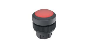 Pushbutton Actuator with Black Frontring, Protective Cap Momentary Function Round Button Red IP65 / IP6K9K RAFIX 22 QR