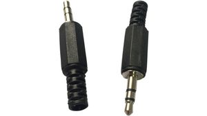 Stereo Jack Connector , Plug, Stereo, Straight, 3.5 mm