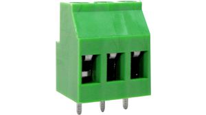 Wire-To-Board Terminal Block, THT, 5.08mm Pitch, Right Angle, Screw, Clamp, 3 Poles