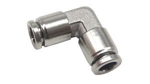 L-Fitting, Air / Steam / Water, Stainless Steel, 1.2MPa, Ø10 mm, Push-In Connector