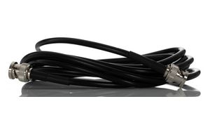 Konfekcionált RF-kábel, BNC Tüske Egyenes - BNC Tüske Egyenes, 3m, Fekete