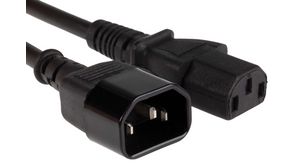 IEC Device Cable IEC 60320 C13 - IEC 60320 C14 3m Black