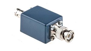 Stecker-Adapter-Box, BNC-Buchse - BNC-Stecker 93mm Blau
