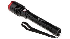 Torch, LED, Rechargeable, 3200lm, 250m, IP67, Black / Red