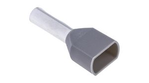 Bootlace Ferrule, 4mm², Grey, 23mm, Pack of 100 pieces