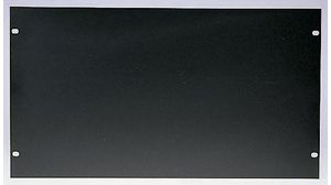 Panel 132.5 x 483mm Aluminium 9U Schwarz