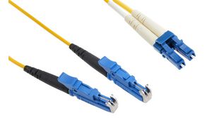 Câble confectionné en fibre optique 9/125 um OS1 Duplex E2000 - LC 3m