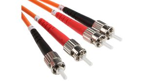 Câble confectionné en fibre optique 62.5/125 um OM1 Duplex ST - ST 30m