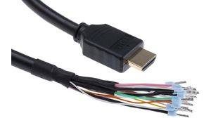 Câble vidéo, Fiche mâle HDMI - Extrémités nues, 5m