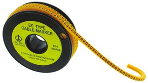 Slide-On Pre-Printed 'K' Cable Marker Reel of 1000 pieces