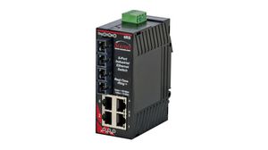 Ethernet Switch, RJ45 Ports 4, Fibre Ports 2SC, 100Mbps, Managed