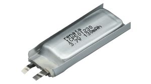 ICP Pacco di batterie ricaricabili, Li-Po, 3.7V, 135mAh, Terminale a scheda