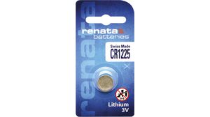 Button Cell Battery, Lithium, CR1225, 3V, 48mAh