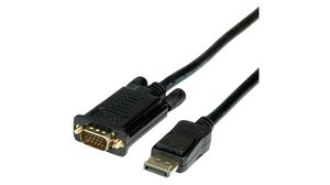 Video Cable, DisplayPort Plug - VGA Plug, 1920 x 1080, 1m