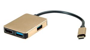 Dockingstation, USB-C-Stecker, Bus-powered, Gesamtportanzahl 5