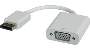 Video Adapter, DisplayPort Plug - VGA Socket, 1920 x 1080, White