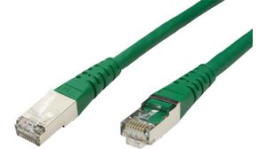 Kabel połączeniowy, Wtyczka RJ45 - Wtyczka RJ45, Cat 6, S/FTP, 1.5m, Zielony